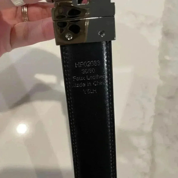 Perry Ellis Reversible Faux Leather Belt Black/ Brown Men’s Size 36/80 - Picture 6 of 7